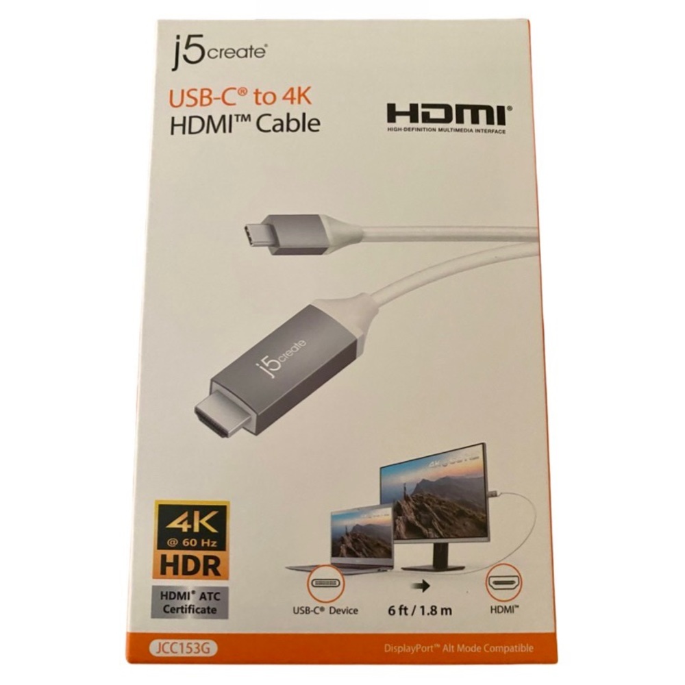 New J5create USB-C to 4K HDMI Cable
